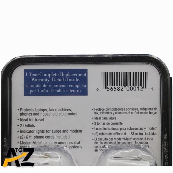 IBM 2 Outlet Compact Travel Surge Protector Fax/Modem Protection 051748 NIP - Picture 12 of 12